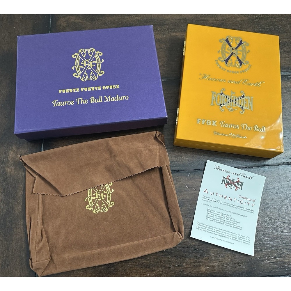 FFOX TAUROS THE BULL cigar Box Empty Limited Edition 2025 Fuente Opus X
